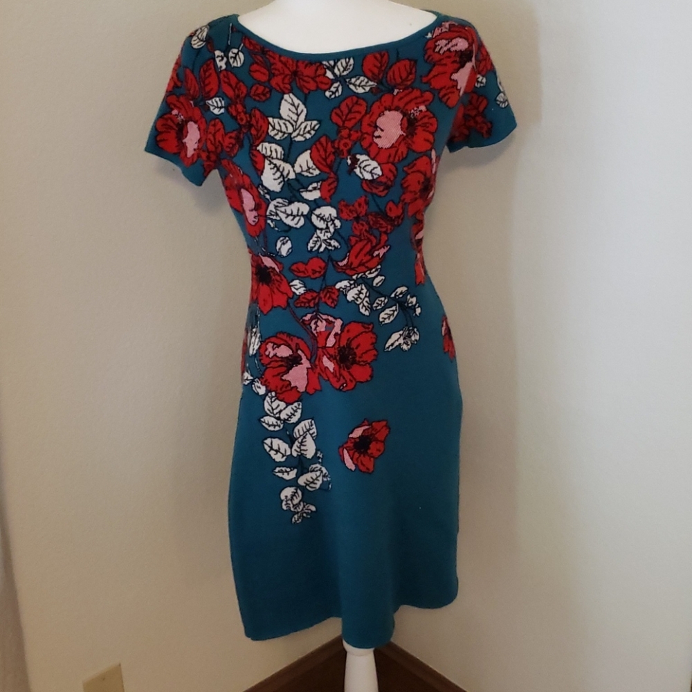 Maeve Anthropologie Allison Floral Sweater Dress